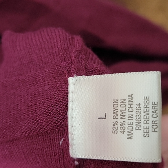 Deep plum striped cardigan with hood - Picture 4 of 4